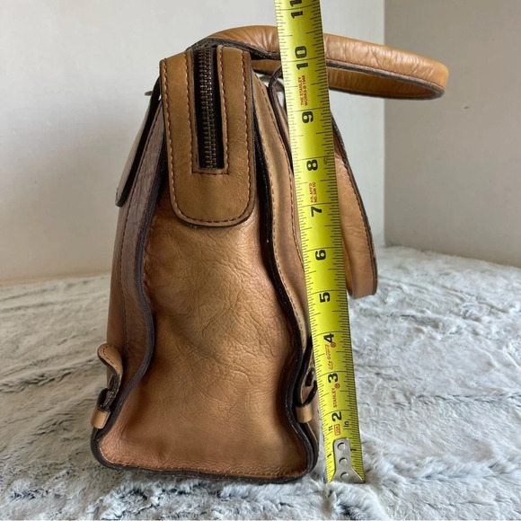 Fossil Vintage Reissue Tan Leather Satchel Shoulder Bag Business Shoulder Bag - Picture 13 of 16